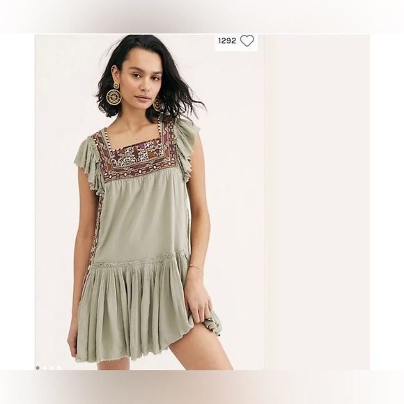 Free People Day Glow Minidress, Size Large - Picture 3 of 7